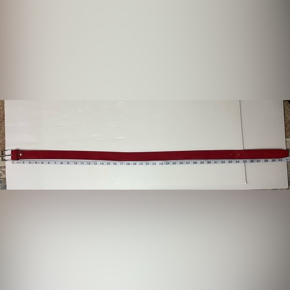 Carrucci Men’s Ruby Red Suede Leather Belt 38” - Picture 7 of 7